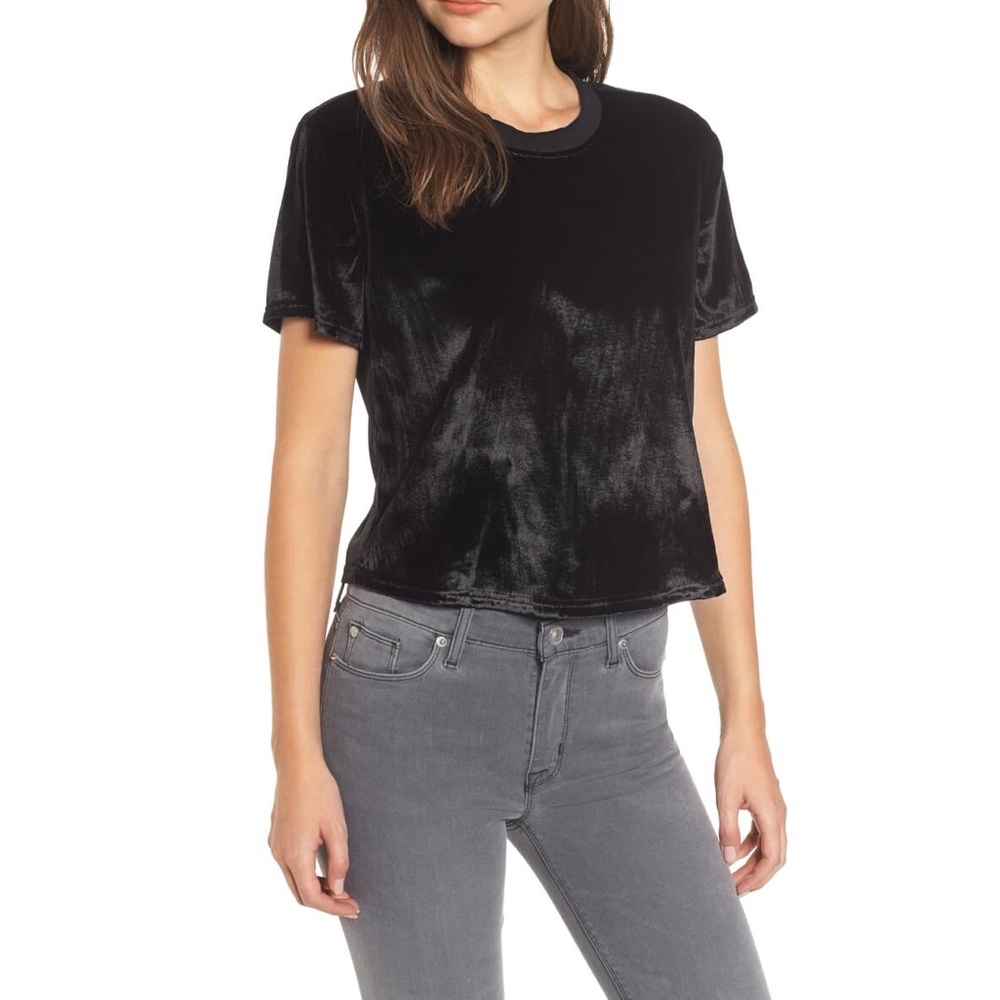 Hudson Jeans Velvet Crop Tee